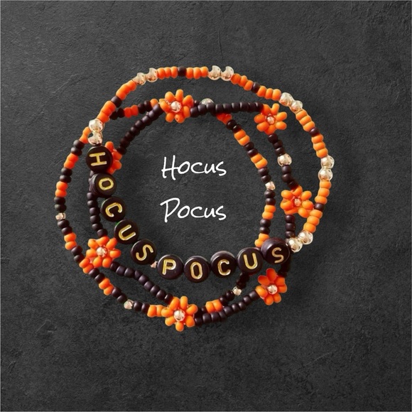 Full Set 3 Halloween Friendship Bracelets Womens Girls Hocus Pocus Spooky Witch - Picture 3 of 8